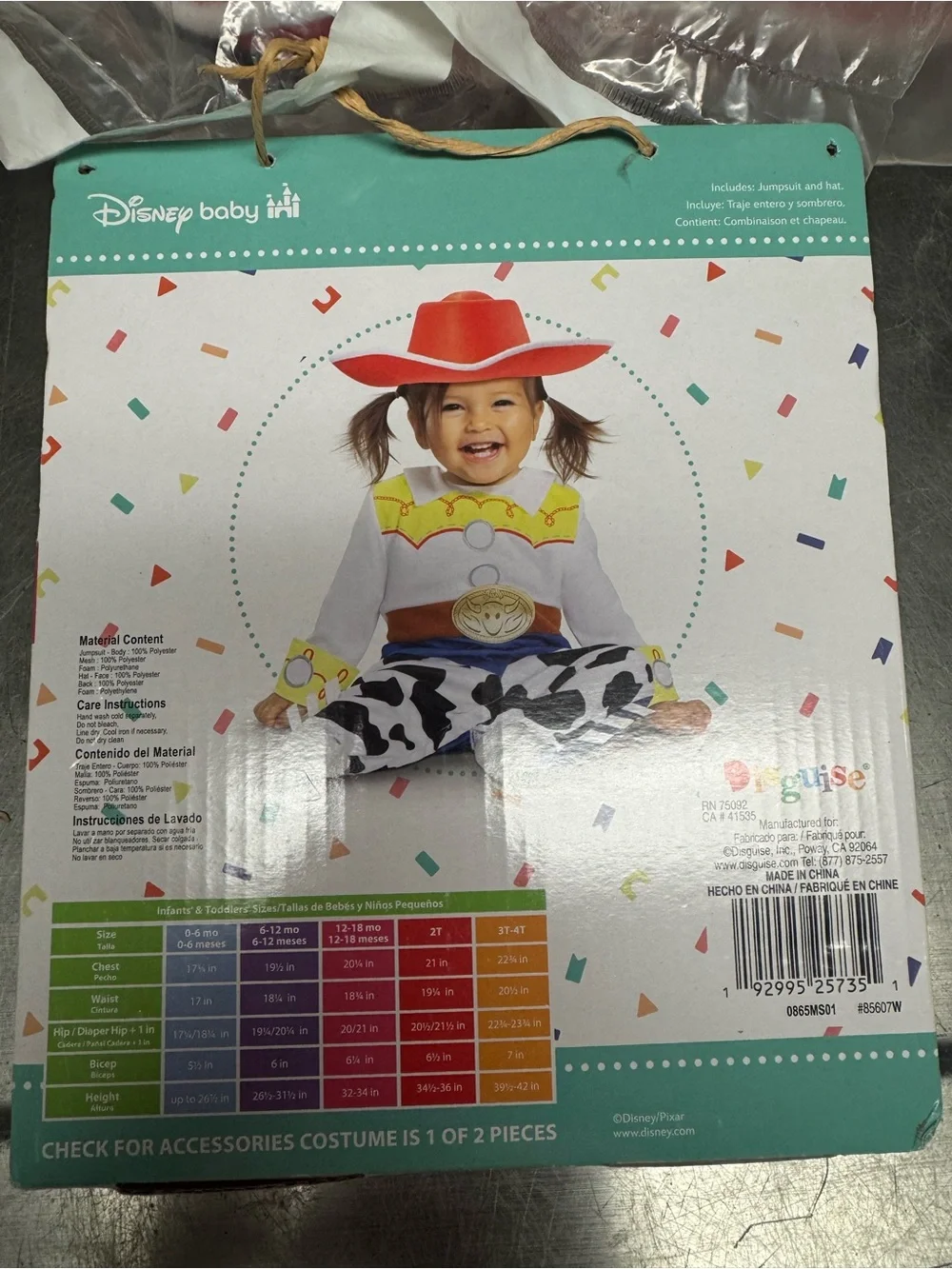 Disney Red and White Toy Story Jessie Infant Costume Hat - Picture 5 of 5